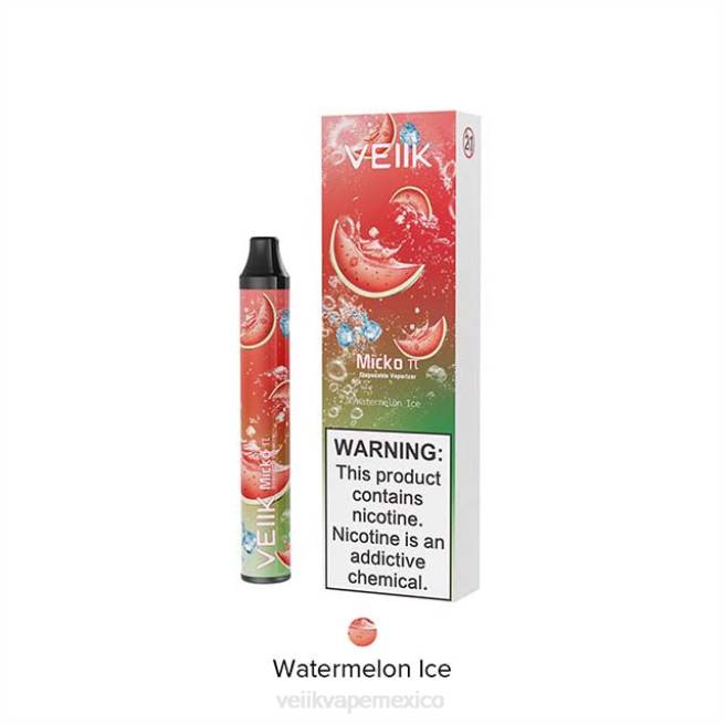 N882W21 - VEIIK moos pod Mexico - VEIIK Micko Pie vaporizador desechable 600 inhalaciones hielo de sandia