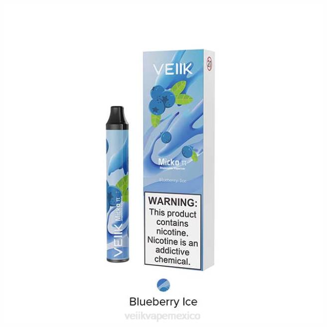 N882W24 - VEIIK micko q Mexico - VEIIK Micko Pie vaporizador desechable 600 inhalaciones hielo de arándanos