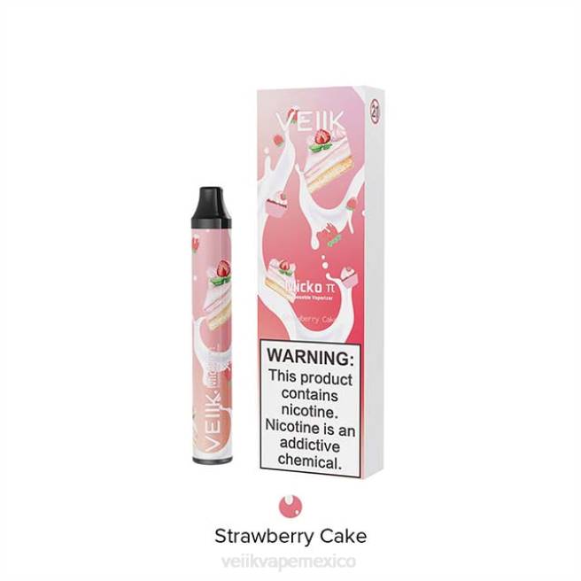 N882W28 - VEIIK vape Mexico city - VEIIK Micko Pie vaporizador desechable 600 inhalaciones pastel de fresa