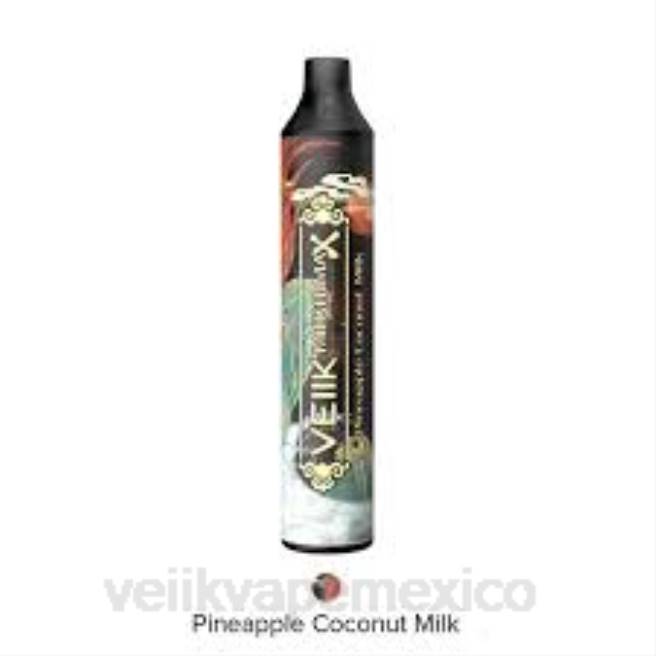 N882W44 - VEIIK micko q Mexico - VEIIK Micko MAX vaporizador desechable 1500 inhalaciones leche de coco piña